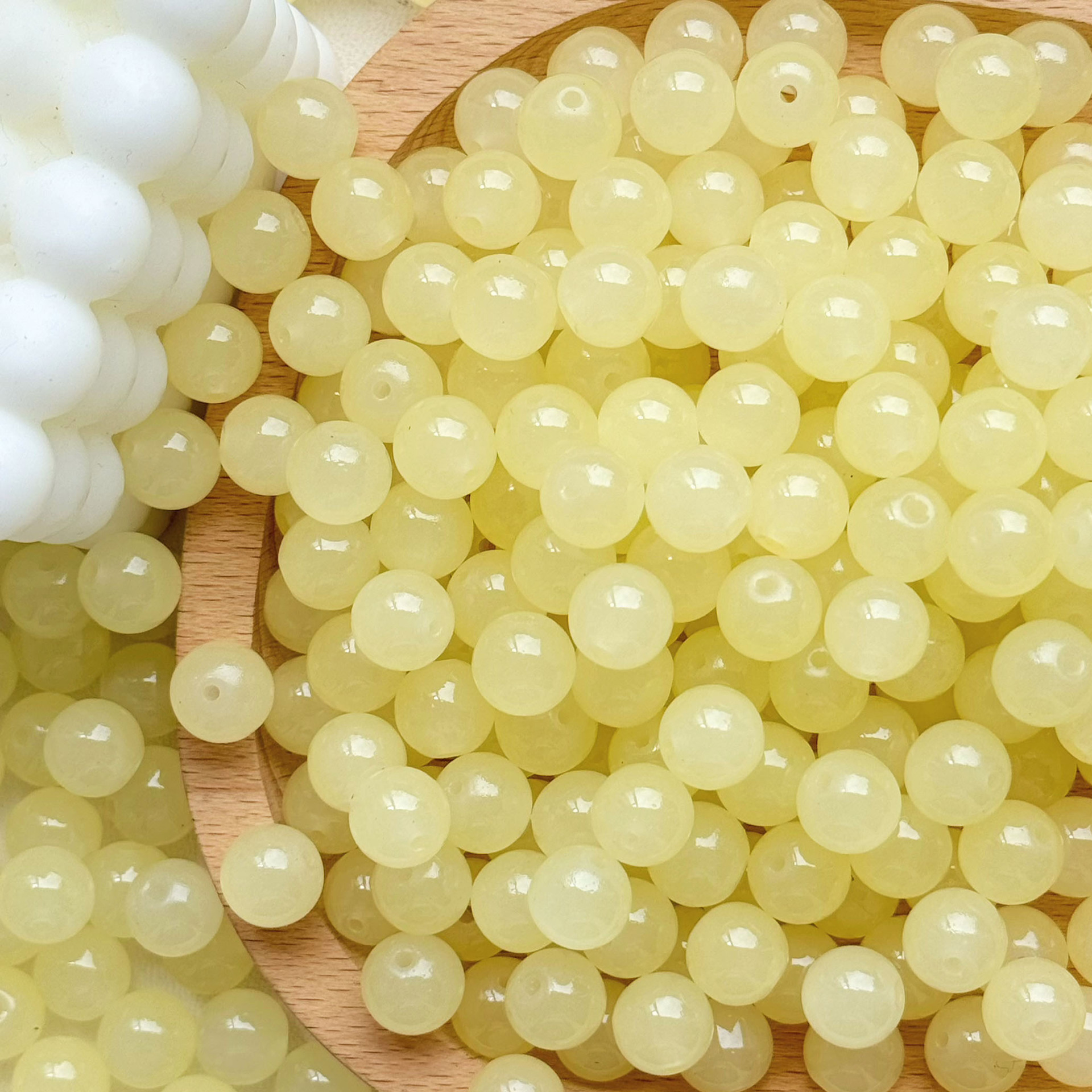 Solid-color glass beads, handcrafted DIY bracelets, necklaces, mobile phone chains, beaded hairpins, decorative glass bead accessories pic 11