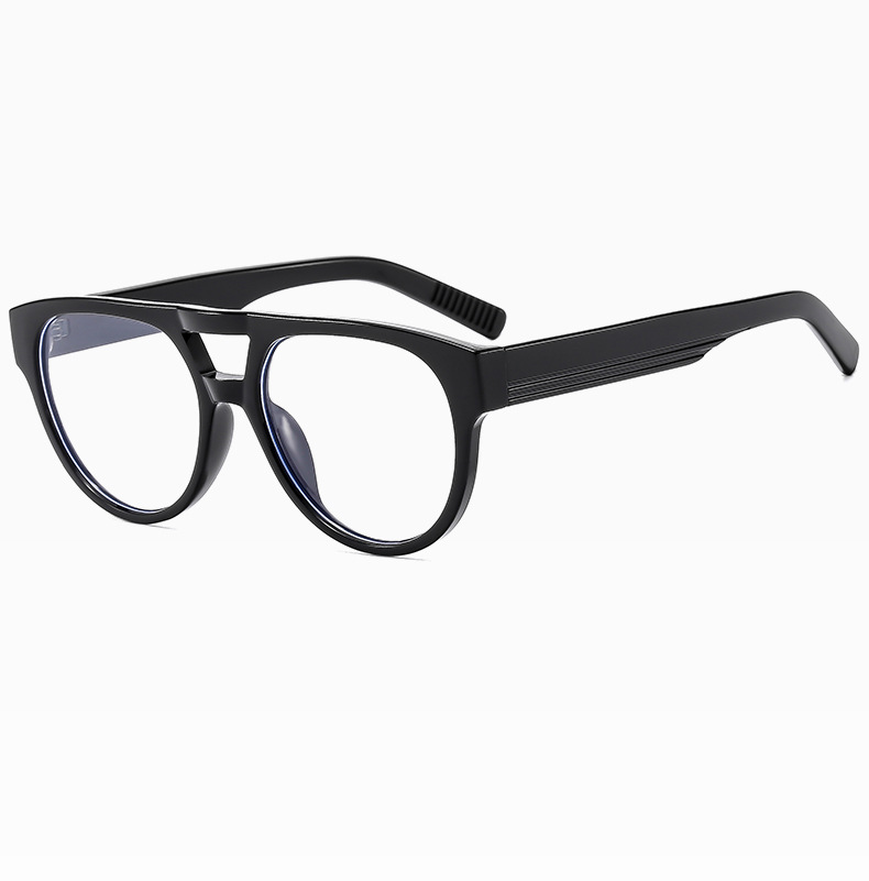 2024年双梁嘻哈开车司机蛤蟆防紫外线墨镜男时尚潮搭防蓝光平光镜详情24