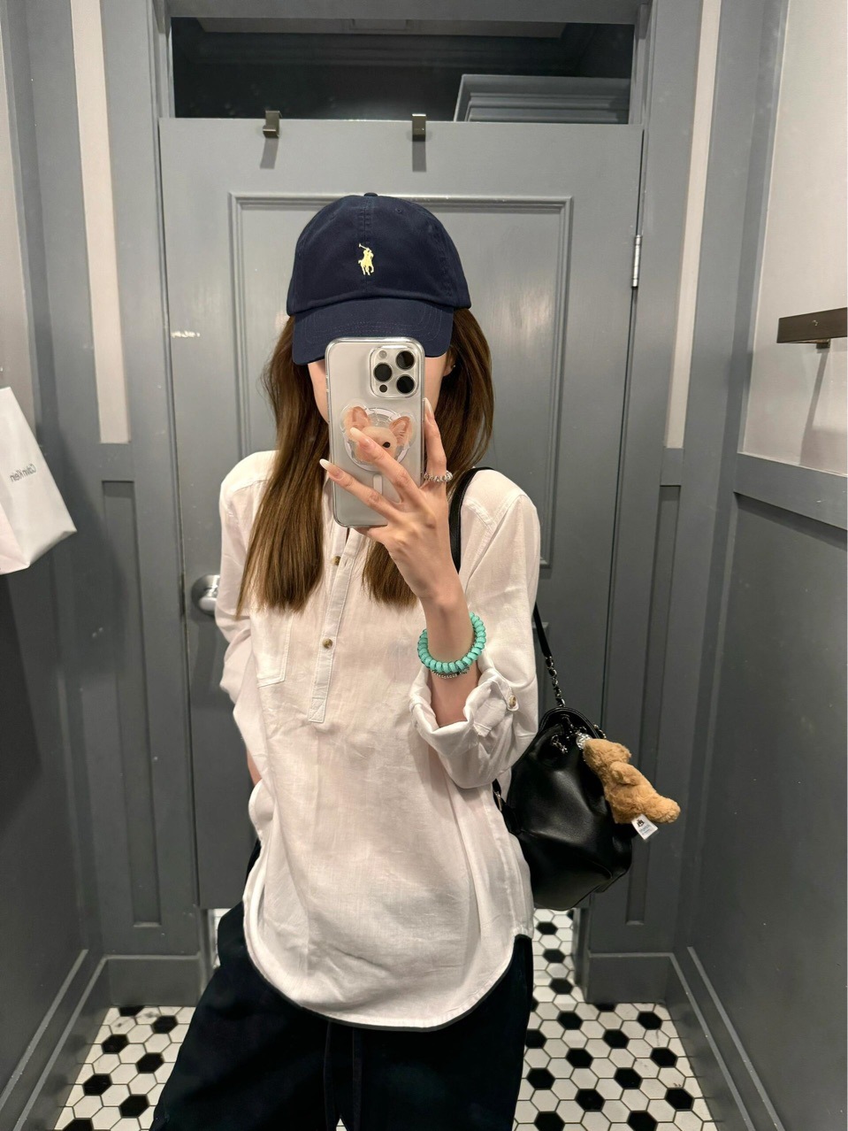 白标Jennie同款hollis美式刺绣小海鸥纯棉衬衫女修身显瘦辣妹上衣详情5