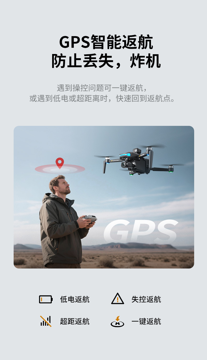 Tres ejes PTZ drone GPS pequeño avión profesional hd fotografía aérea niños rc avión juguetes niño pic 11