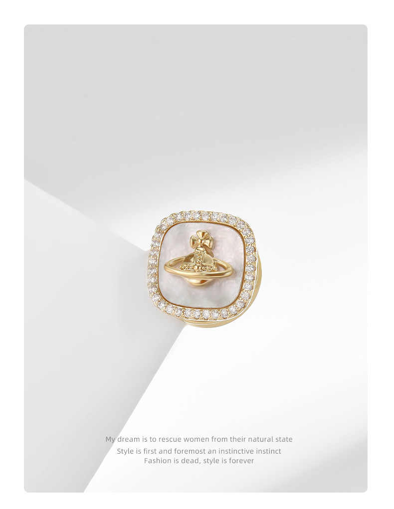 新款百搭小众星球磁吸扣胸花时尚简约几何防走光别针扣详情13