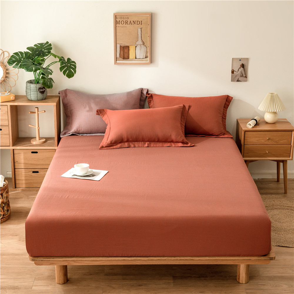 Pure cotton yarn-dyed jacquard double-layer gauze bed cover, single piece of all-cotton gauze mattress protective cover, bedspread, bed cover, single piece of bedding pic 33