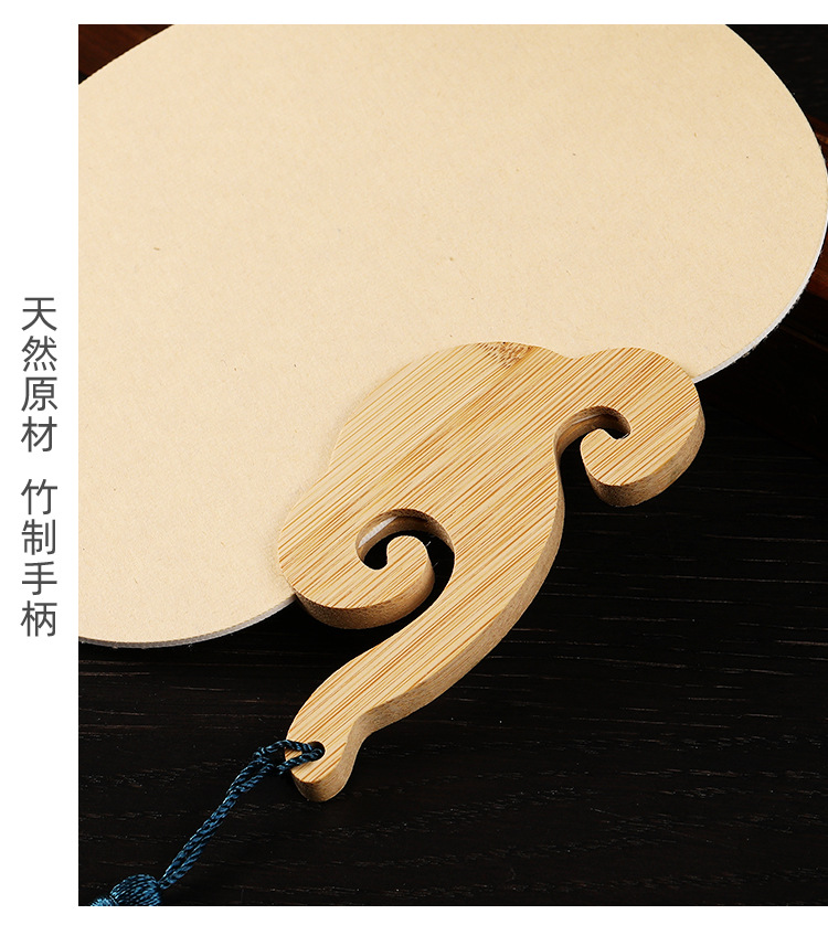 迷你漆扇diy空白小团扇双面宣纸扇手拿袖珍小扇子书法古风PVC漆扇详情11