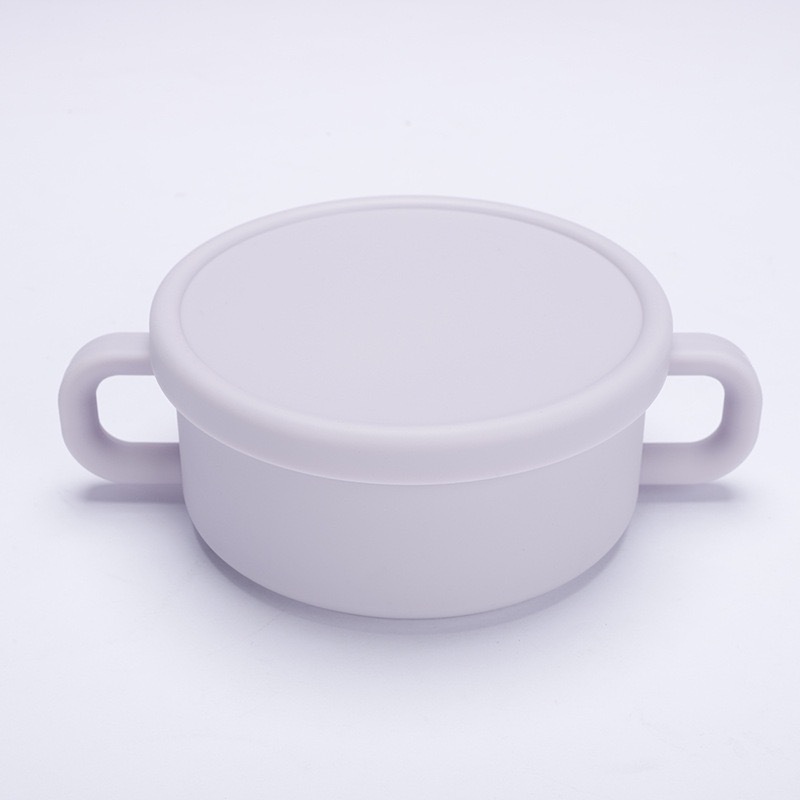 婴童 跨境宝宝硅胶餐具/防摔食品级/耐高温辅食碗/喂养餐具带盖批发详情6