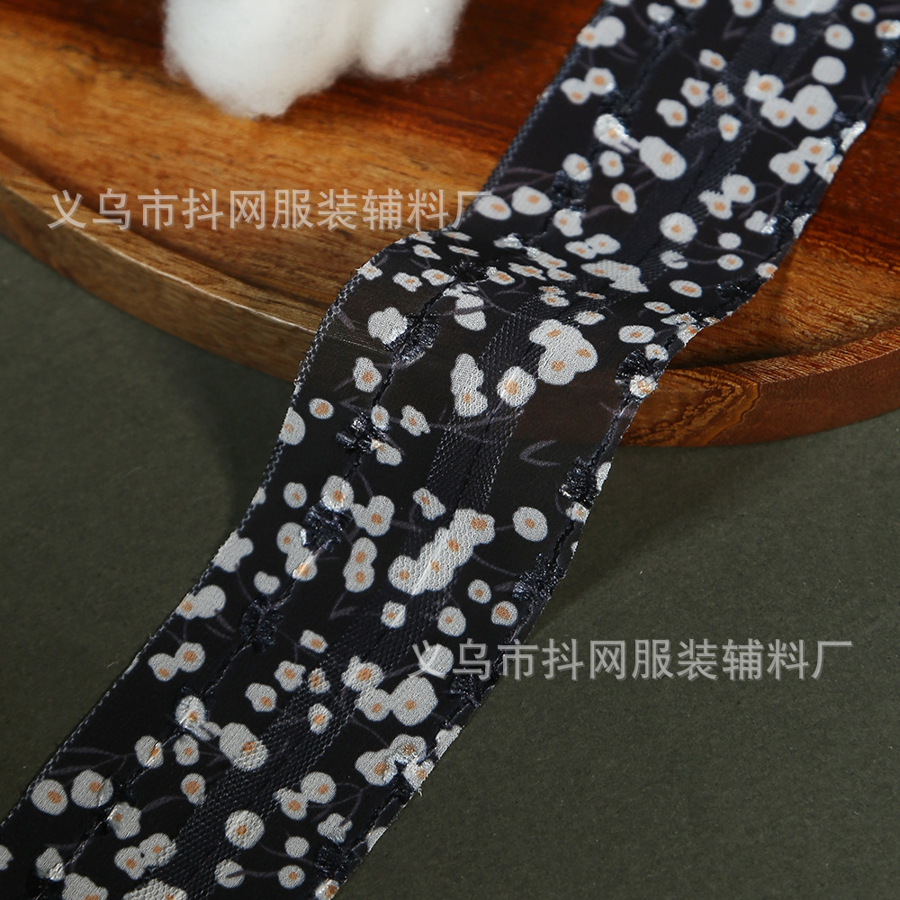 5.5cm小碎花织带 diy蝴蝶结头发饰服饰辅料 礼盒鲜花装饰丝带详情8