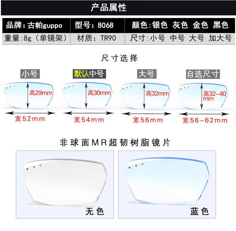 新款时尚钻石切边无框老花镜防蓝光防辐射中老年人抗疲劳老花眼镜详情8