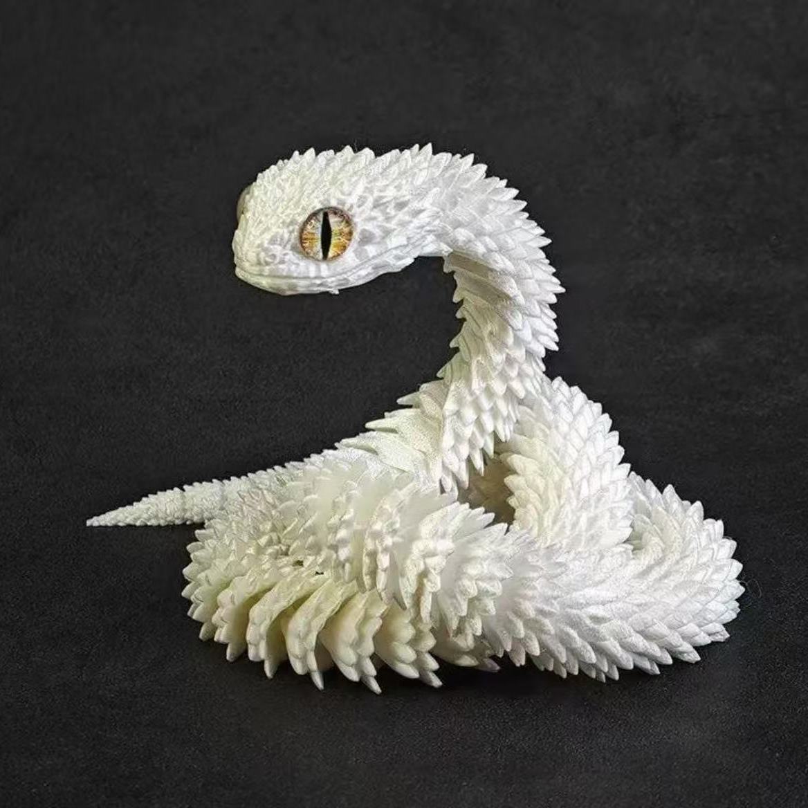 网红爆款3d打印蛇年新款蝰蛇全身关节可动立体动物夜光模型礼物源详情10