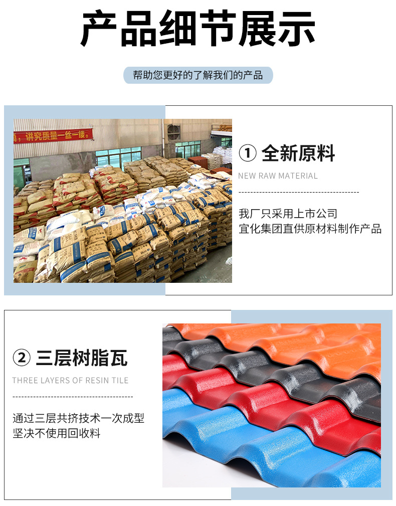 asa合成树脂瓦源头厂家仿古一体瓦防水小青瓦屋顶塑料瓦树脂瓦详情8