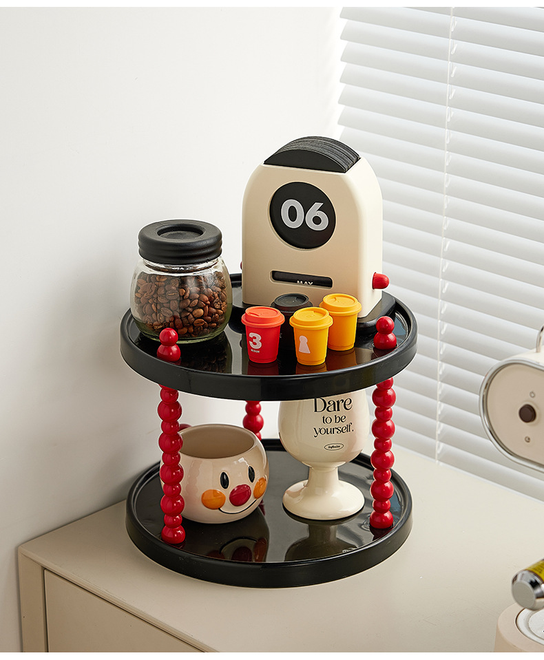 Cream-style bathroom multi-layer storage rack, removable desktop multi-functional storage rack, aromatherapy, perfume and cosmetics organizing rack pic 14