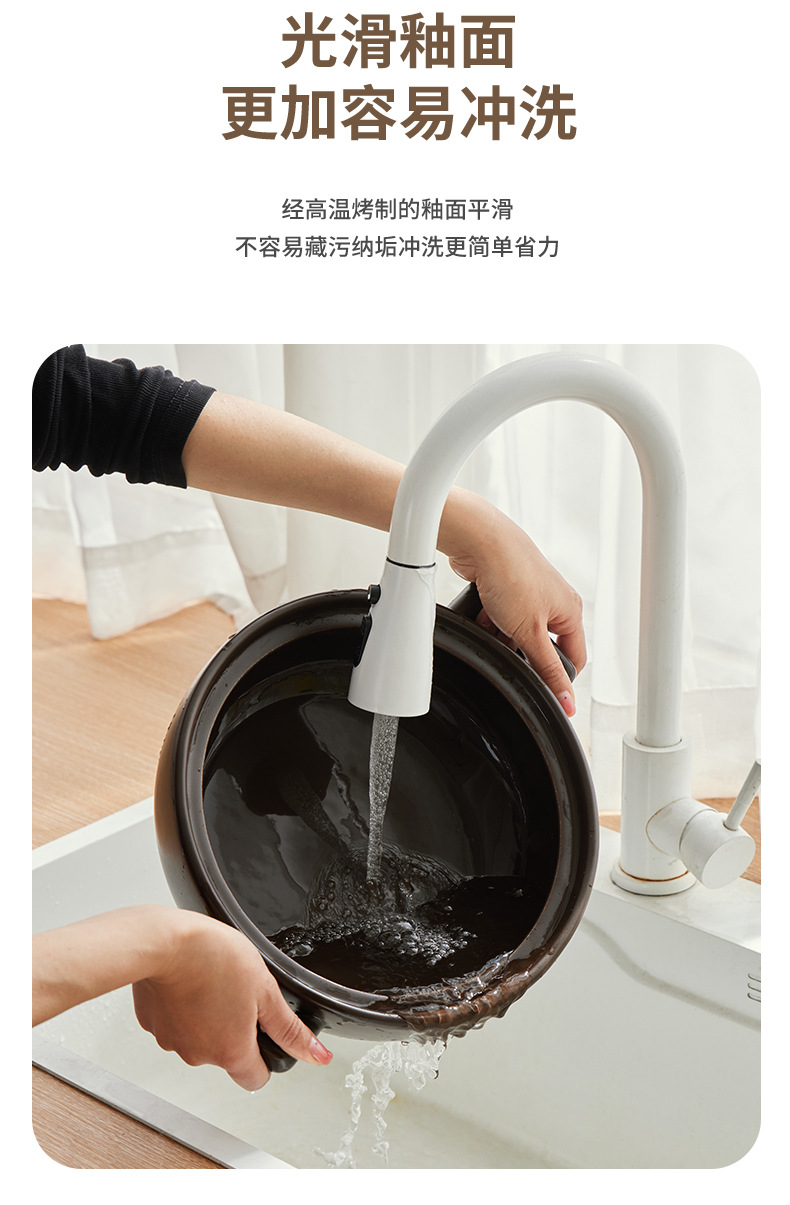 日式砂锅煲汤用家用燃气灶专用炖锅耐高温干烧不裂陶瓷煲沙锅批发详情14