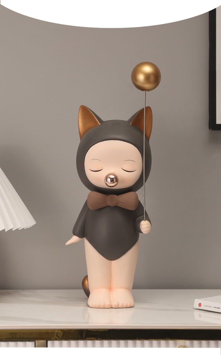 创意可爱少女心桌面猫女孩摆件办公室家居装饰品创意生日礼物女生详情5
