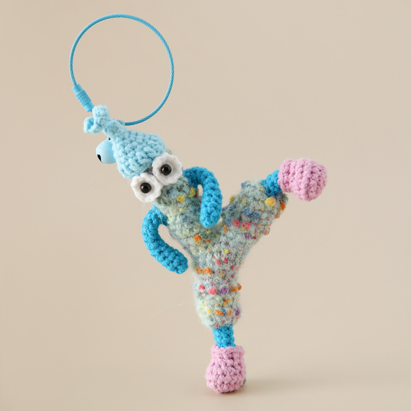 课堂知识创意学生英文字母毛线钥匙扣26个字母挂件手混线包包挂饰详情26