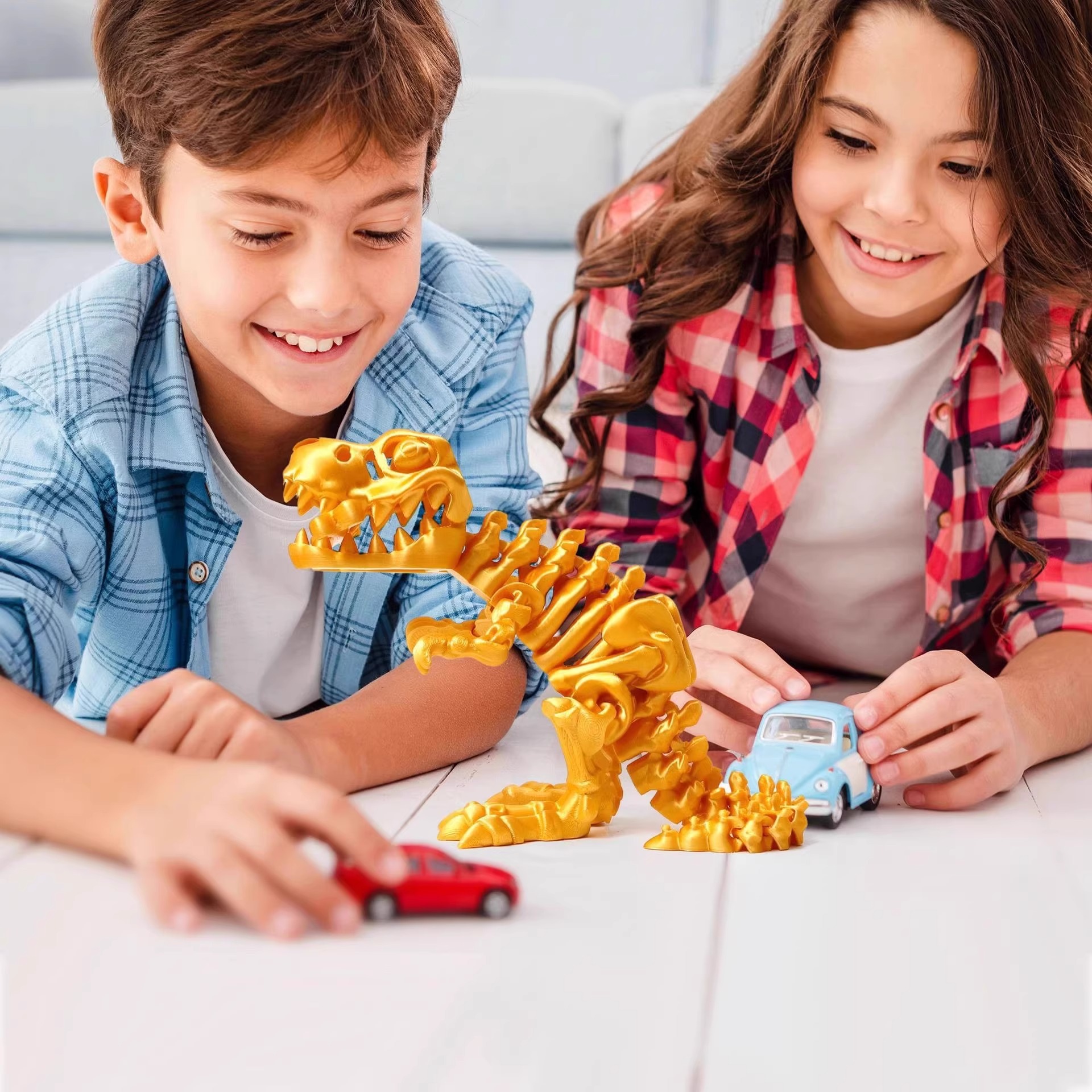 【】3d打印骷髅霸王龙关节可动夜光摆件玩具批发手办关节可动手办详情2