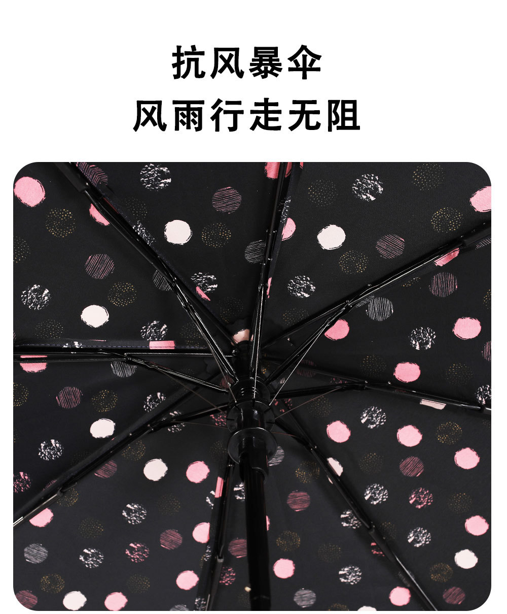 【外贸】星宝跨境三折半自动伞出口雨伞3 folding umbrella stock详情14