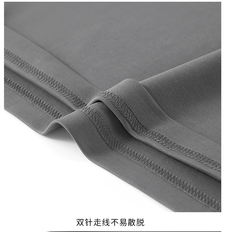 Cotton short-sleeved T-shirt for men, Spring/Summer 2025, cool half-sleeved ice silk pure white loose T-shirt pic 14