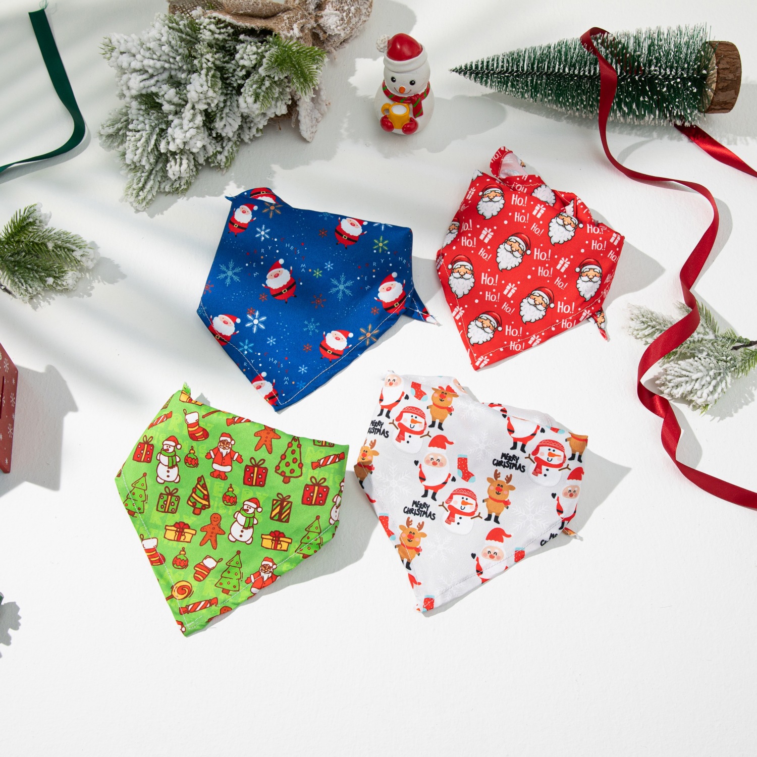 跨境新款圣诞三角巾宠物口水巾厂家直销猫咪圣诞玩具多款猫口水巾详情21