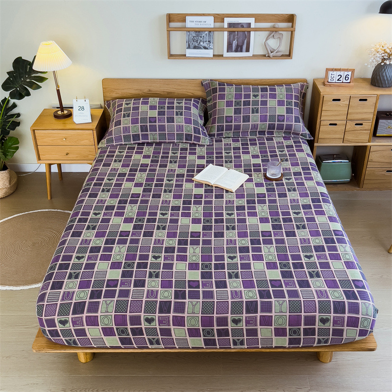 Pure cotton yarn-dyed jacquard double-layer gauze bed cover, single piece of all-cotton gauze mattress protective cover, bedspread, bed cover, single piece of bedding pic 115