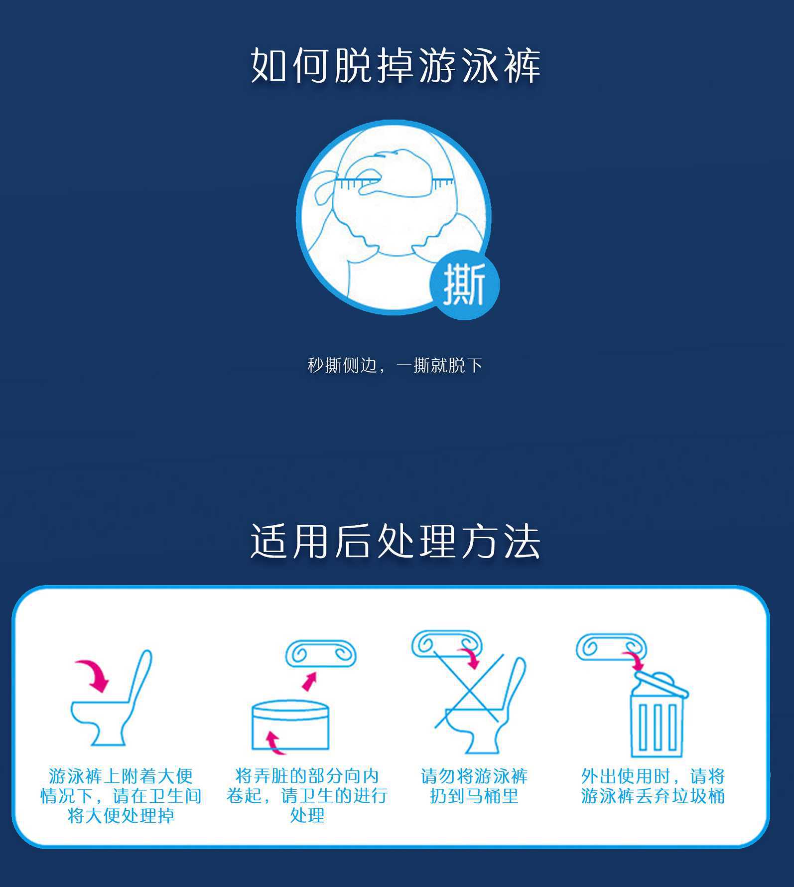 婴儿一次性游泳纸尿裤宝宝一次性游泳裤防水纸尿裤游泳馆现货批发详情14