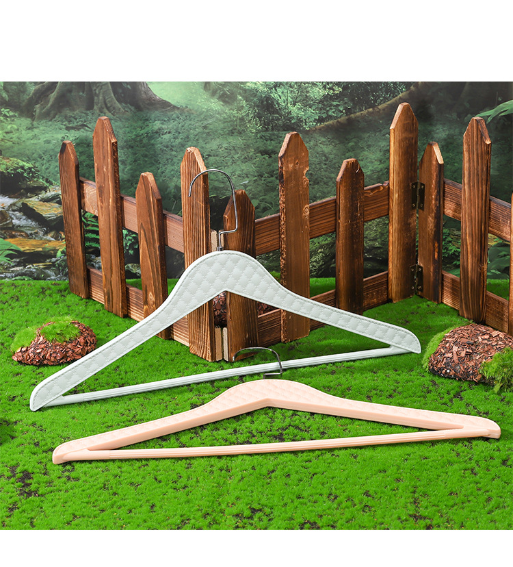 Traceless clothes hanger, dormitory anti-slip clothes rack, drying rack, household plastic clothes rack, leather texture pic 7