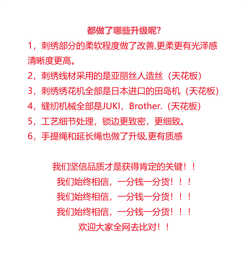 高圆圆同款日本ball chain刺绣环保袋收纳袋尼龙手提单肩斜挎包女详情5