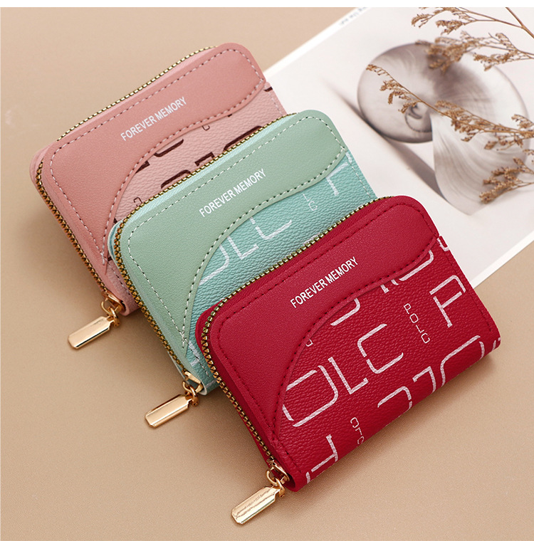 欧美时尚字母印花风琴卡包零钱包大容量拉链风琴卡包卡套厂家批发详情20