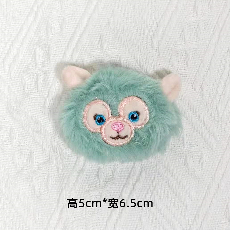 Plush creative cartoon doll brooch, Stardee, Duffy Bear, Tony Cat, Lina Belle doll head decoration accessories pic 15