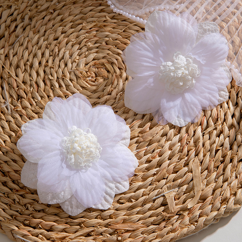 欧美跨境新款饰品 韩式蓬松大花朵耳环 高级绒布蕾丝多色耳饰套装详情19