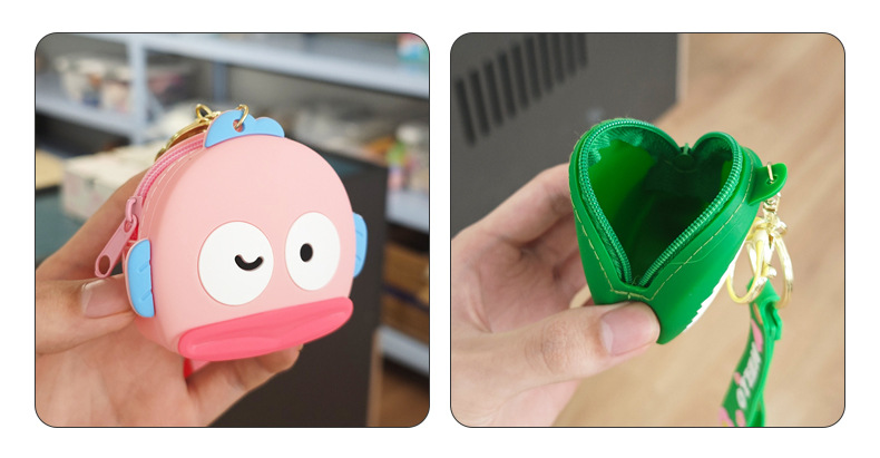 跨境新款卡通硅胶零钱钥匙扣耳机收纳包 硅胶数据线小包包现货批详情6