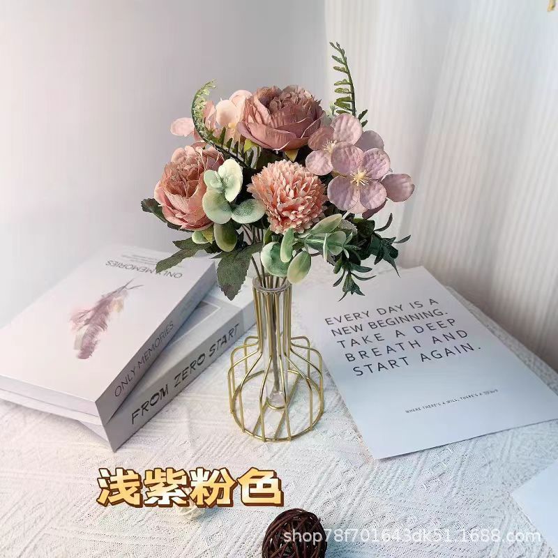 人造绢花仿真小花家居室内装饰婚庆小花把束小花茶语组合花详情6