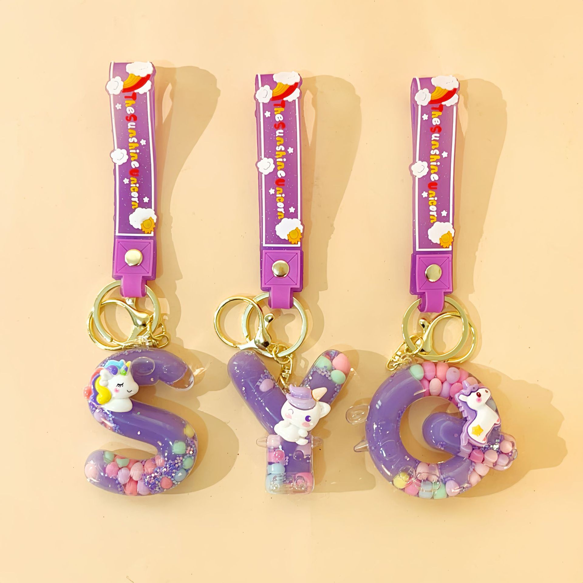 入油26字母钥匙扣包包挂件迷你流沙瓶情侣汽车钥匙链挂饰礼品批发详情7