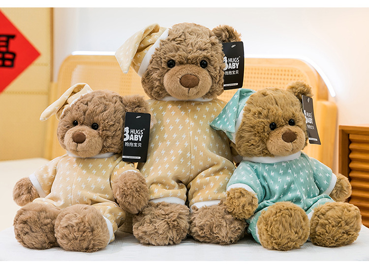 新款睡衣佩吉小熊毛绒玩具送朋友生日礼物卧室飘窗摆件兑换大娃娃详情7