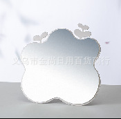 可爱创意铁艺镜子玻璃镜片化妆镜纸盒化妆盒高清单面镜子玻璃镜片详情1