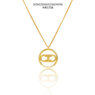 赛家CEL素圈指环女男冷淡风镂空字母戒指欧美百搭镀18K金情侣对戒详情14