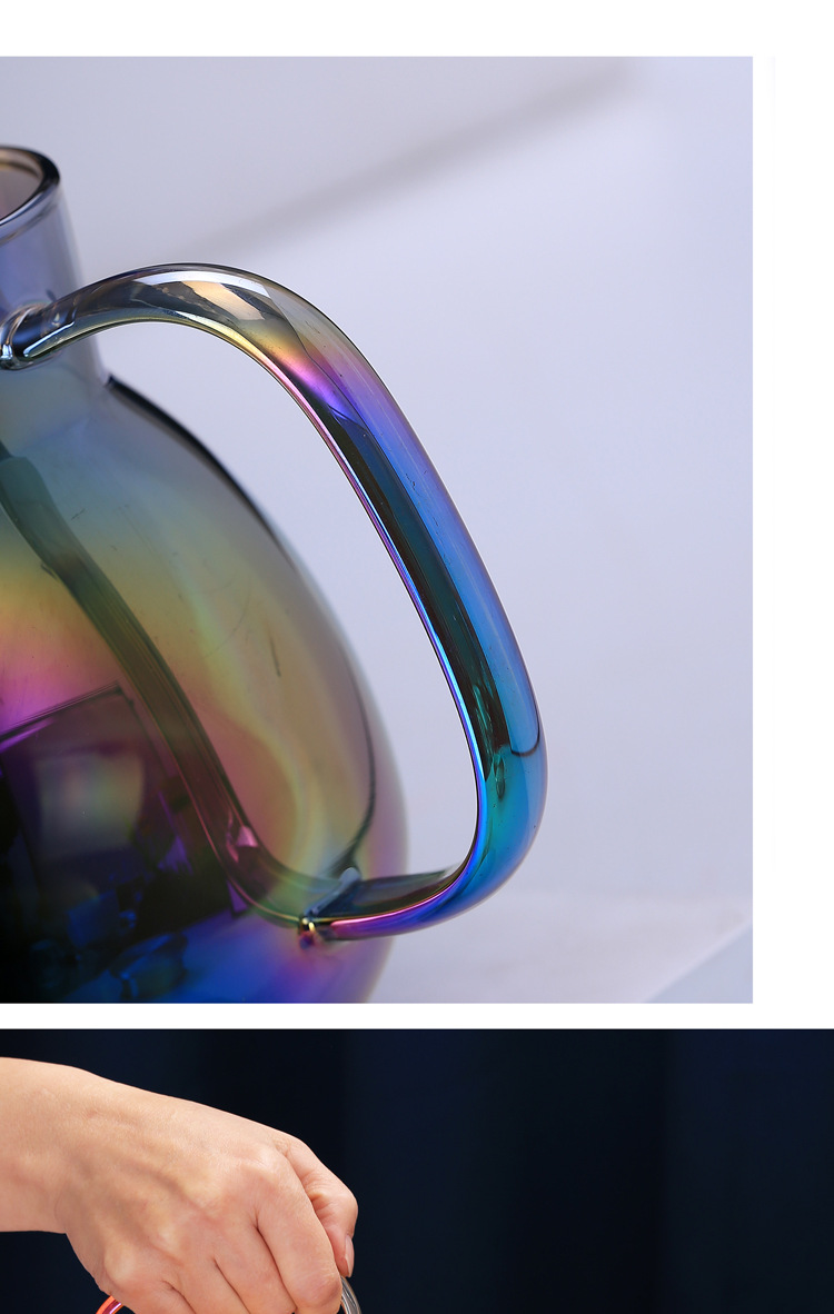 Japanese-style simple glass teapot with a filter screen, a household one-person drinking cold water kettle, and the water cup can be heated pic 25