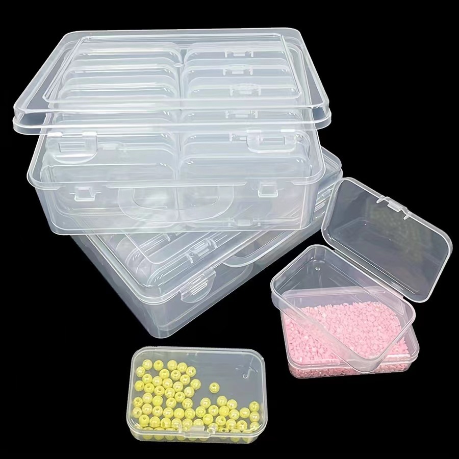 Handmade diy small accessory storage box, detachable plastic transparent loose bead stud accessories, grid storage classification box pic 5