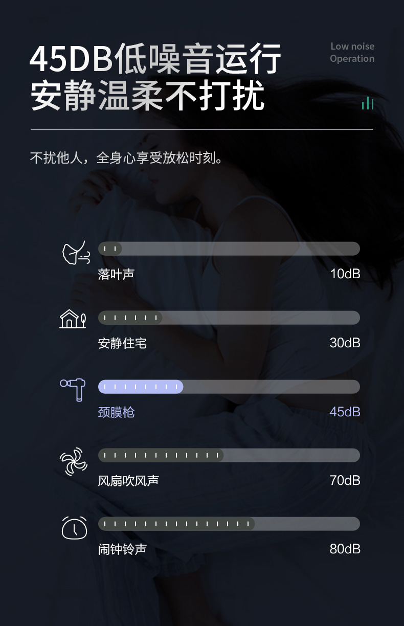 筋膜枪肌肉放松按摩器智能迷你震动冲击枪便携电动全身按摩枪批发详情8