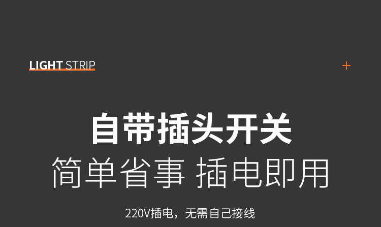 灯带led灯条自粘220v伏氛围灯客厅超亮户外防水鱼缸免驱动带开关详情4