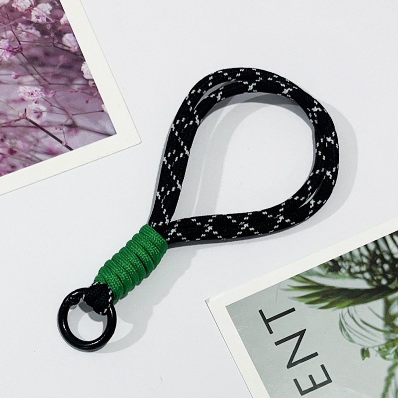 手机挂绳短款拼色打结编织挂绳毛绒钥匙扣编织挂绳防丢吊绳15CM详情18