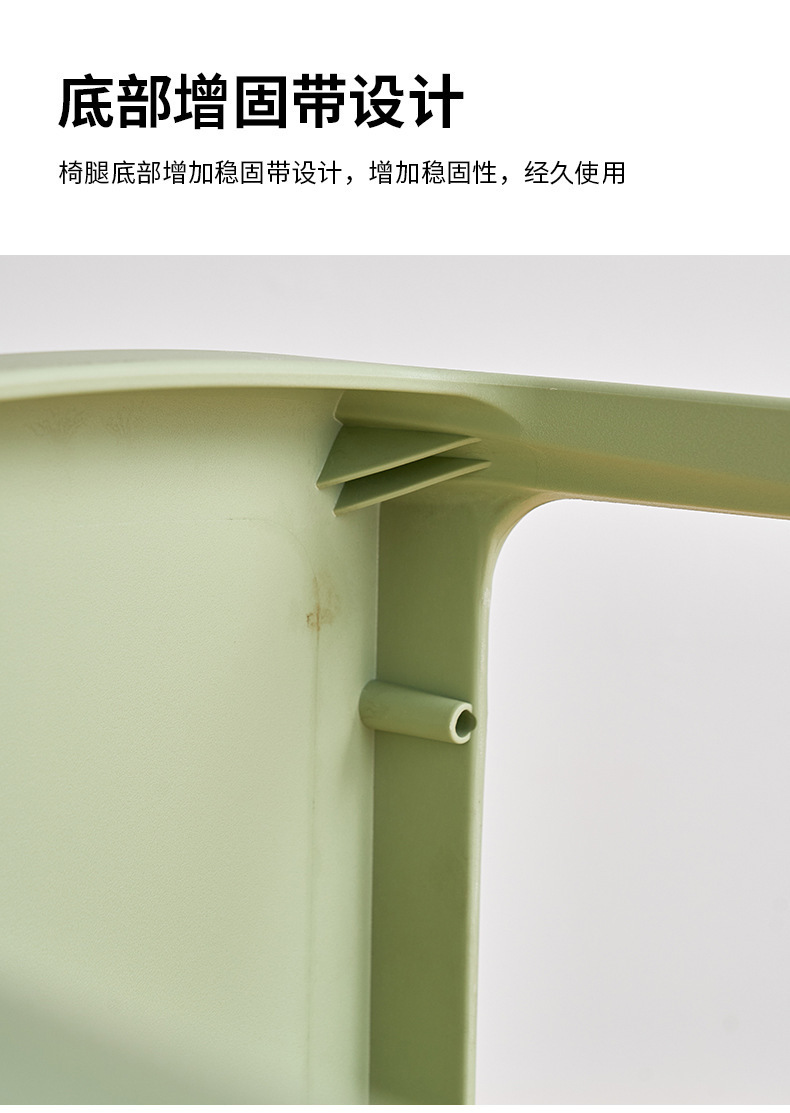 星辰工厂批发可叠放家用餐椅休闲塑料椅加厚镂空吃饭椅子奶茶店带扶手靠背椅 pic 13