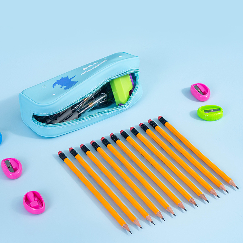 Silicone small dinosaur pen cases for both domestic and foreign trade, high appearance level pen cases, student stationery pic 9