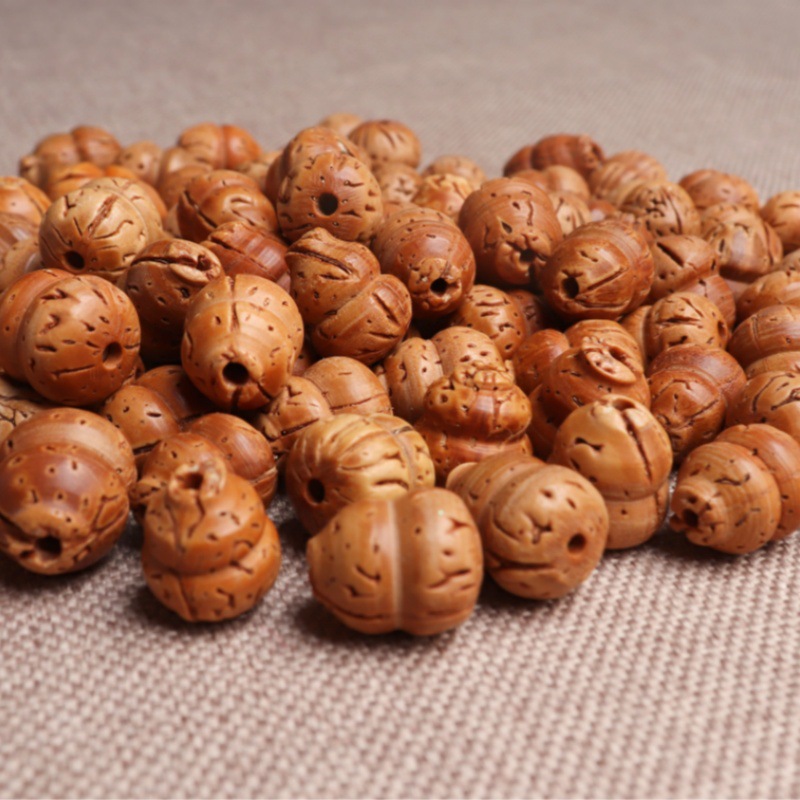 玲珑阁桃核 龙纹桃核 diy桃篮子 花边桃蓝摇篮桃篮儿童手链详情5