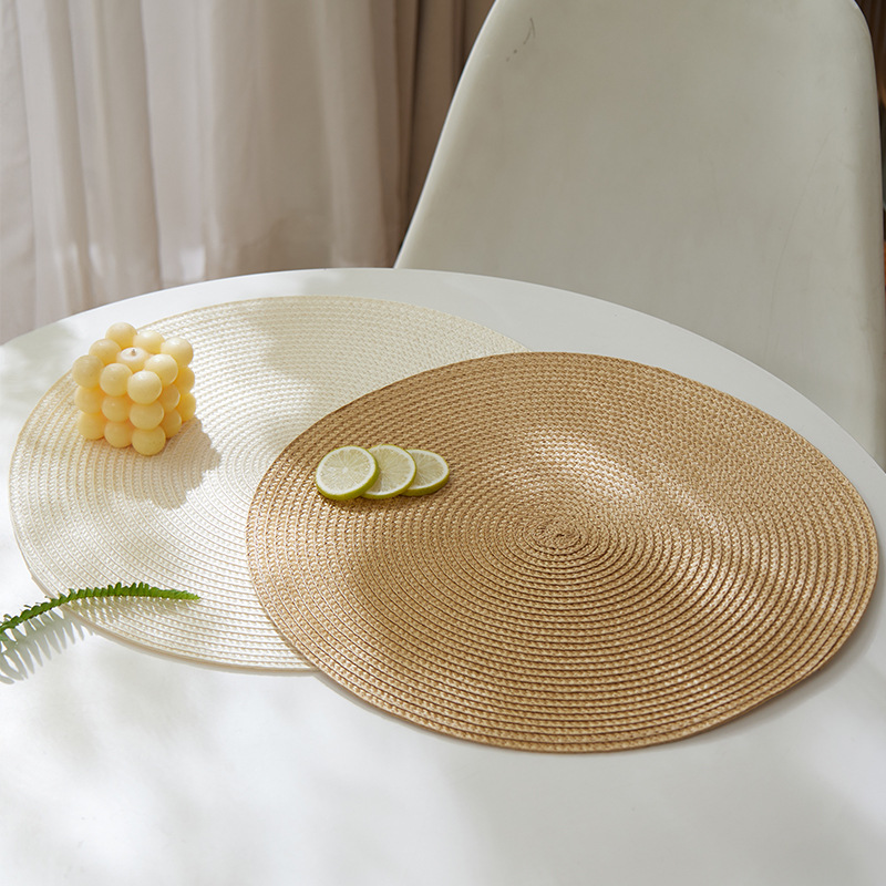 圆形北欧风PP餐垫桌垫西餐垫编织餐桌防烫隔热垫隔热餐桌垫跨境详情14