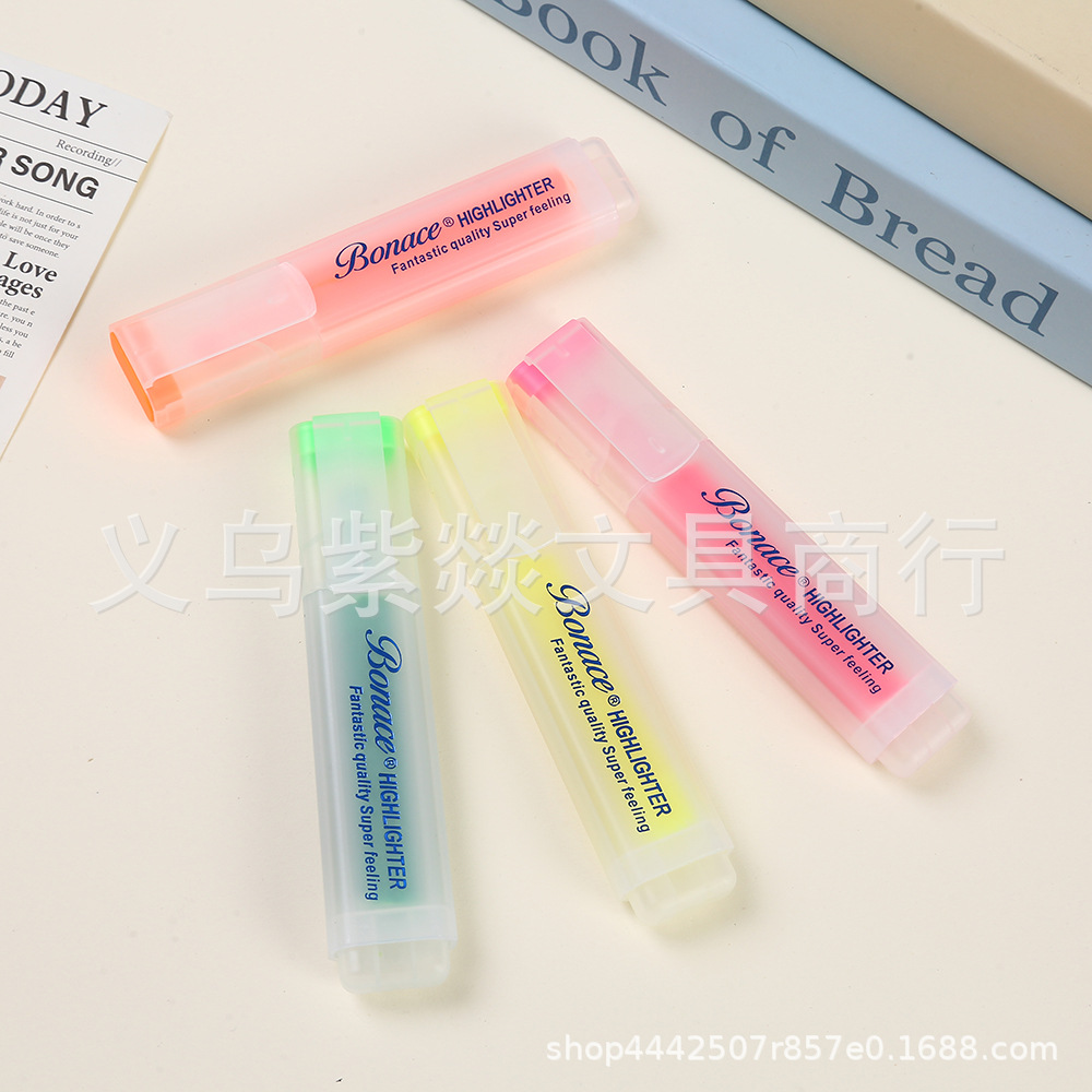 Cabeza de lápiz gruesa de cabeza única durable highlighter de gran capacidad business office note pen pen de regalo de estudiante color al por mayor tarjeta de succión pic 10