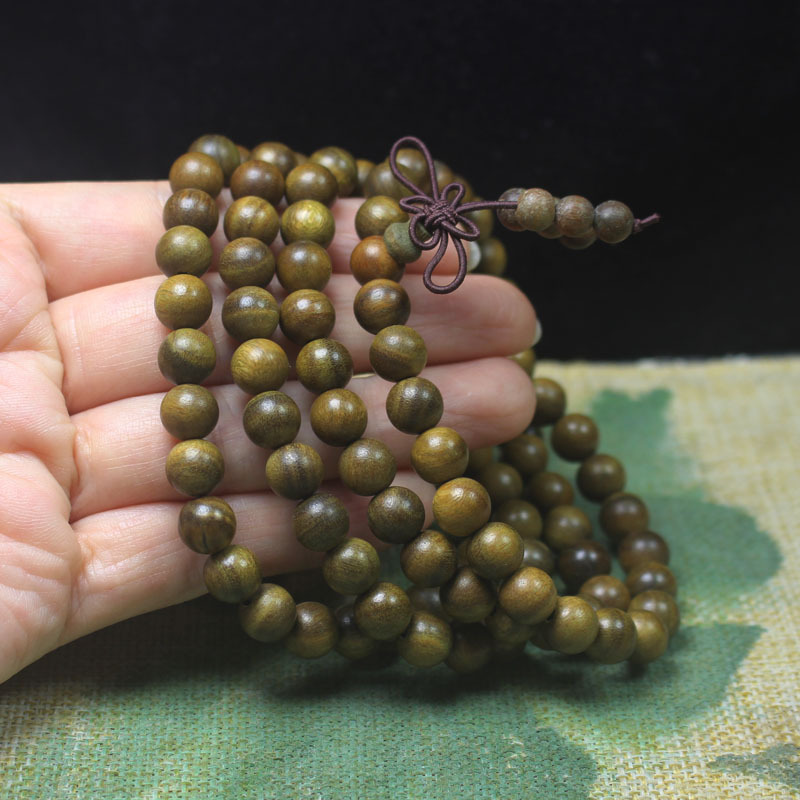 阿根廷绿檀沉水老料8mm手链手串男女檀木佛珠念珠文玩礼品批发详情7