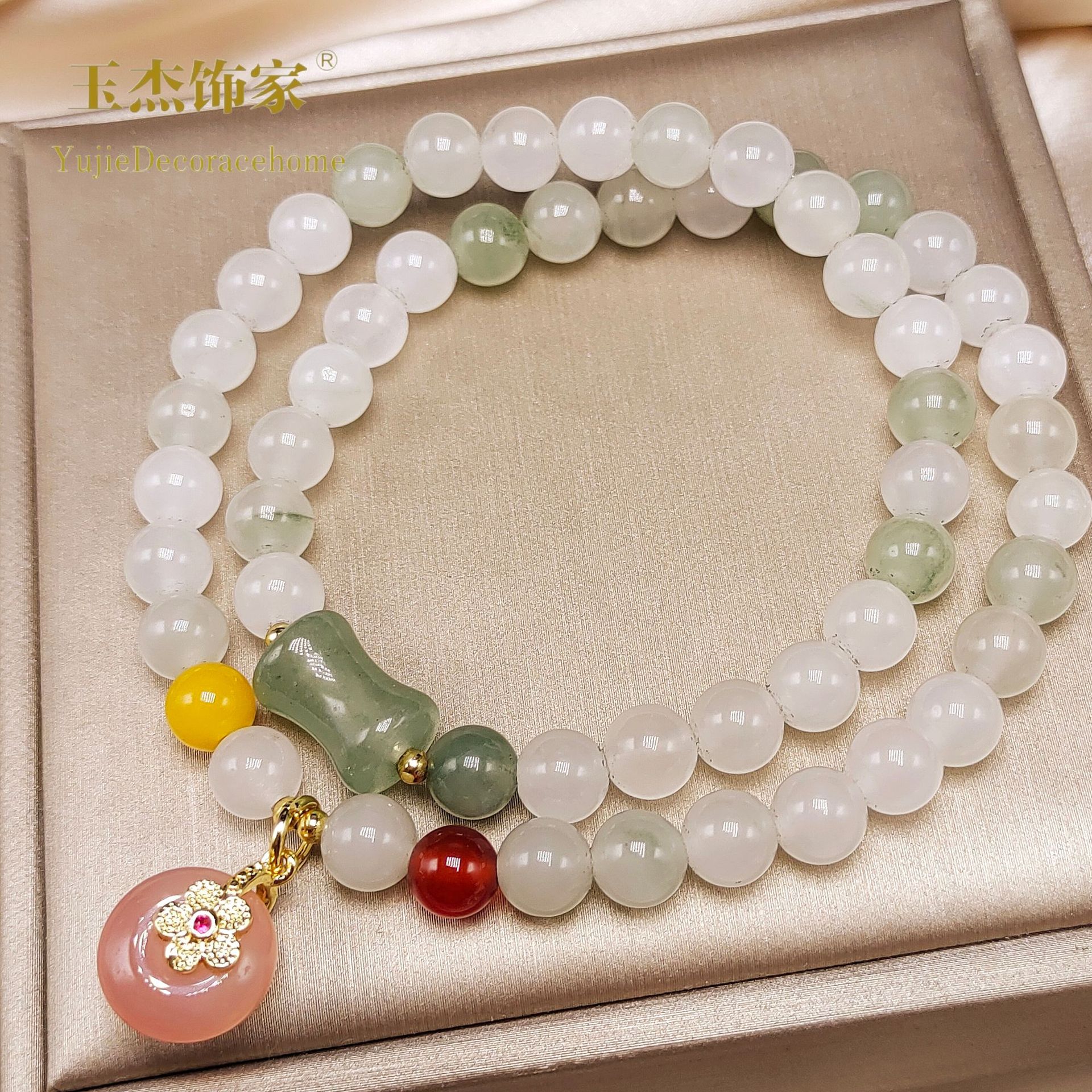 Chinese-style double-ring Tianshan jade bracelet for women, a niche, light luxury and high-end jade bracelet, simple and elegant, versatile accessory pic 13