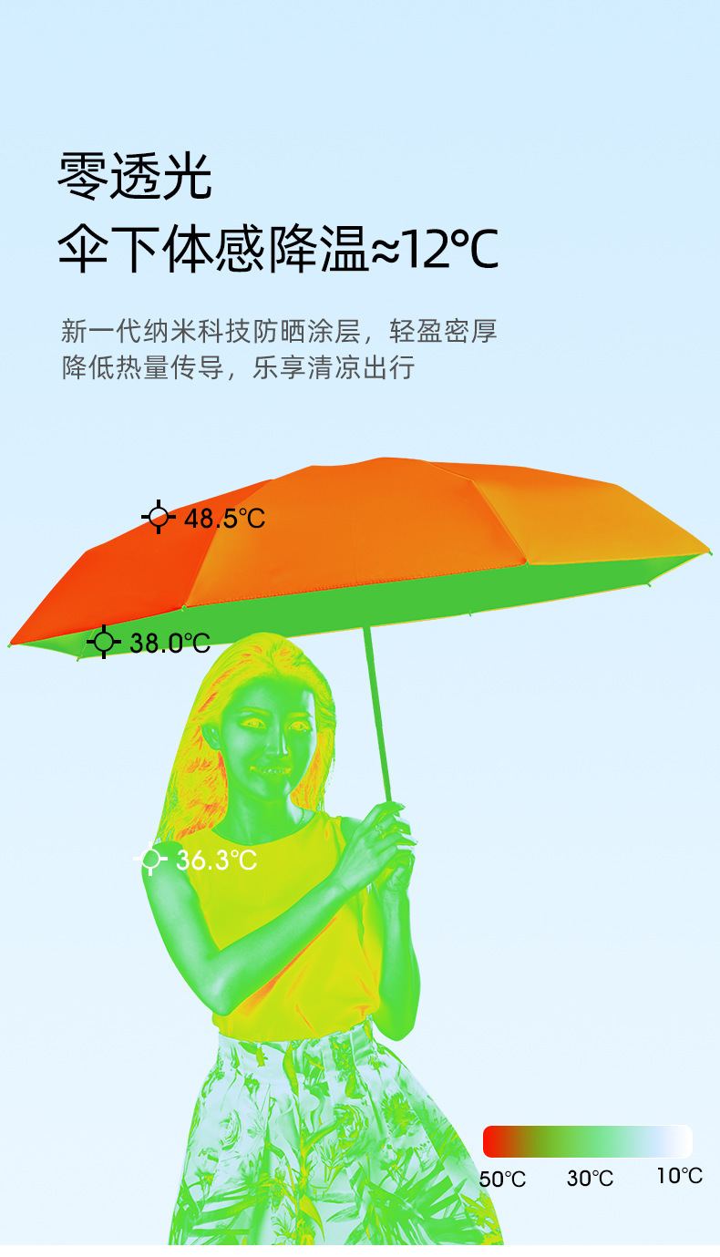 五折伞迷你胶囊晴雨两用太阳伞小巧便携超轻黑胶防晒遮阳口袋伞详情12