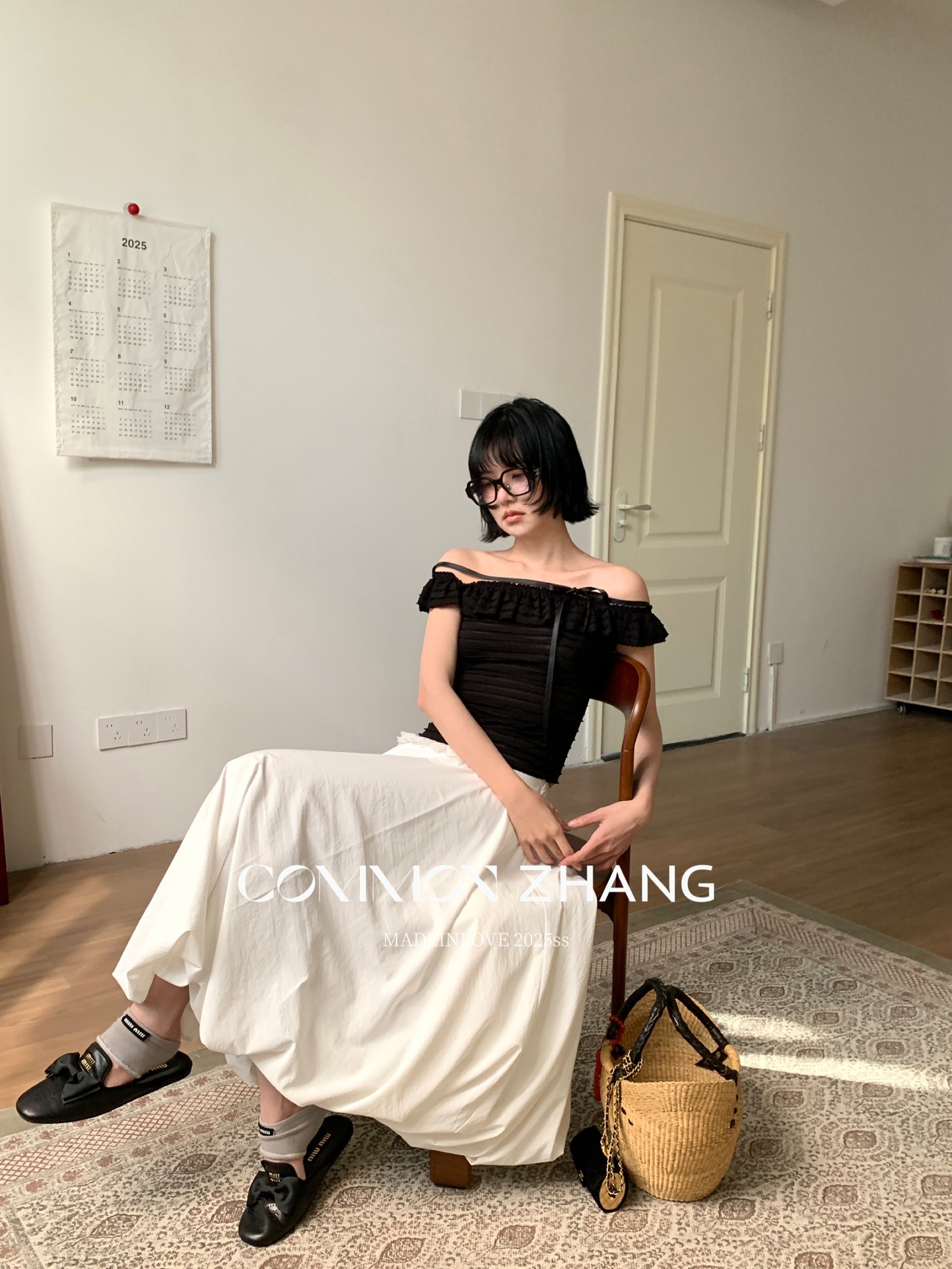 CZ ZHANG Summer French lace one-shoulder off-the-shoulder, contrasting color striped waist-cinching slim shirt B23795 pic 21