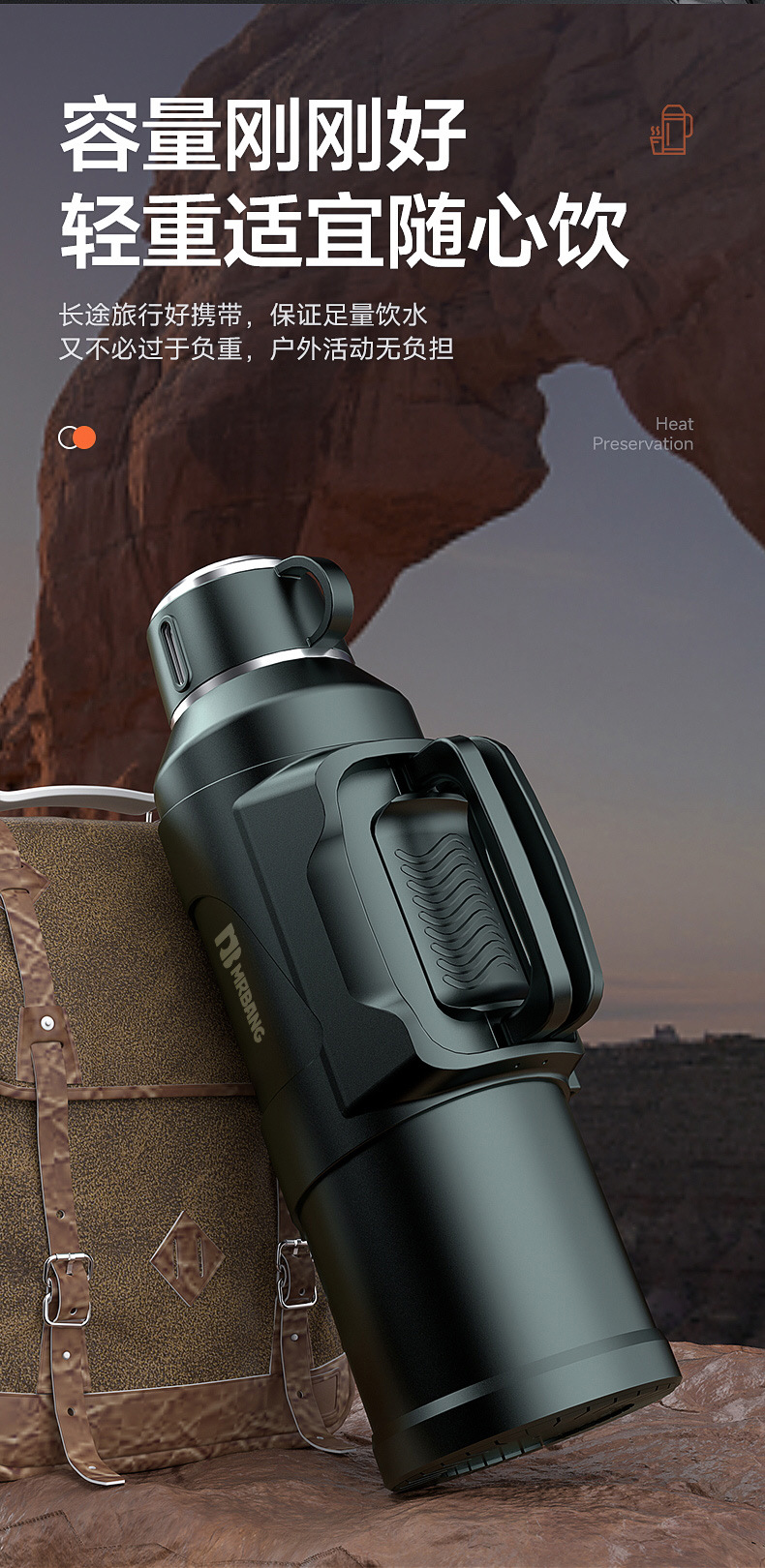 运动保温杯316食品级大容量家用户外加厚不锈钢水杯保温壶便携详情16