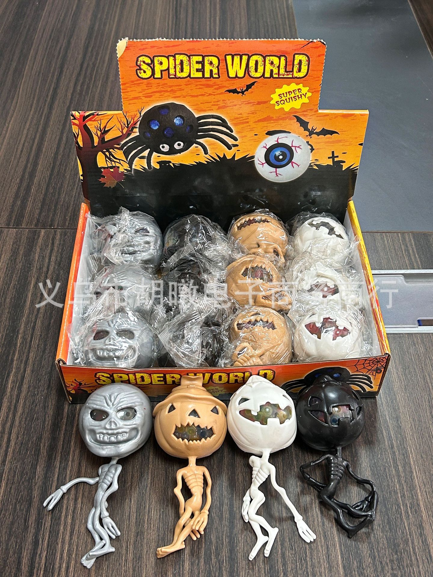 万圣节南瓜骷髅头洞洞球TPR软胶珠珠减压球解压玩具捏捏乐木乃伊详情9
