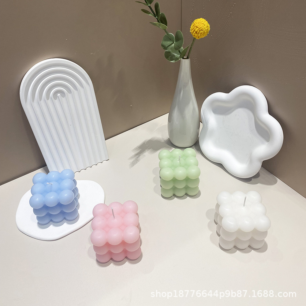 魔方香薰蜡烛生日伴手礼ins几何蜡烛拍照道具派对布置摆件详情7